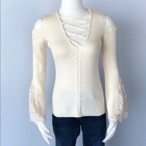 NWOT Boston Proper Creme Sweater XS